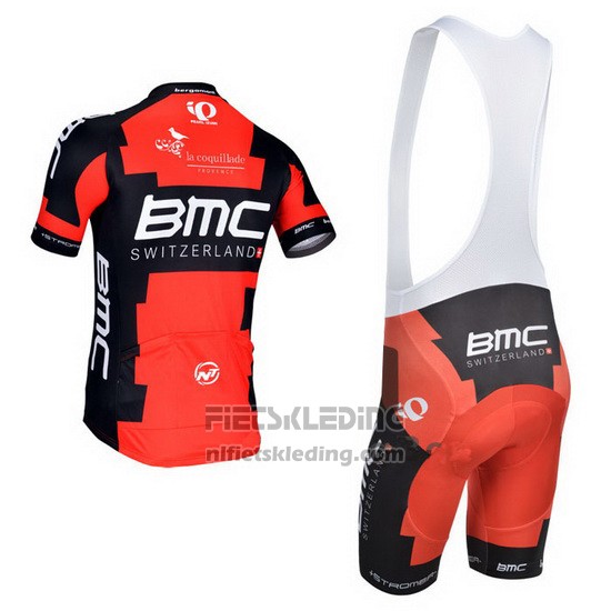 2014 Fietskleding BMC Rood en Zwart Korte Mouwen en Koersbroek